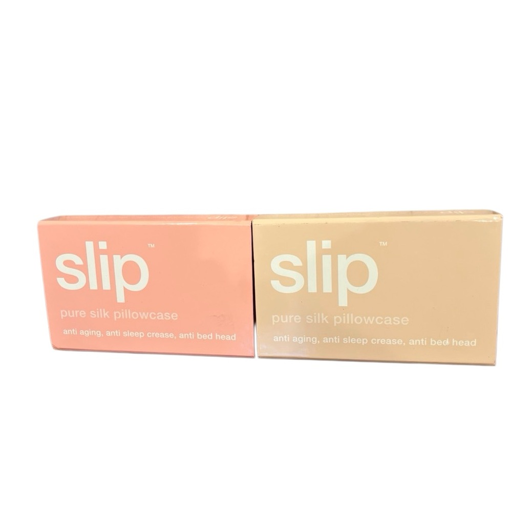 slip Pure Silk Pillowcase Set - Pink & Beige